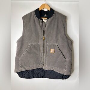 Vintage Carhartt Men’s Vest Size XLarge Regular Distressed Gray